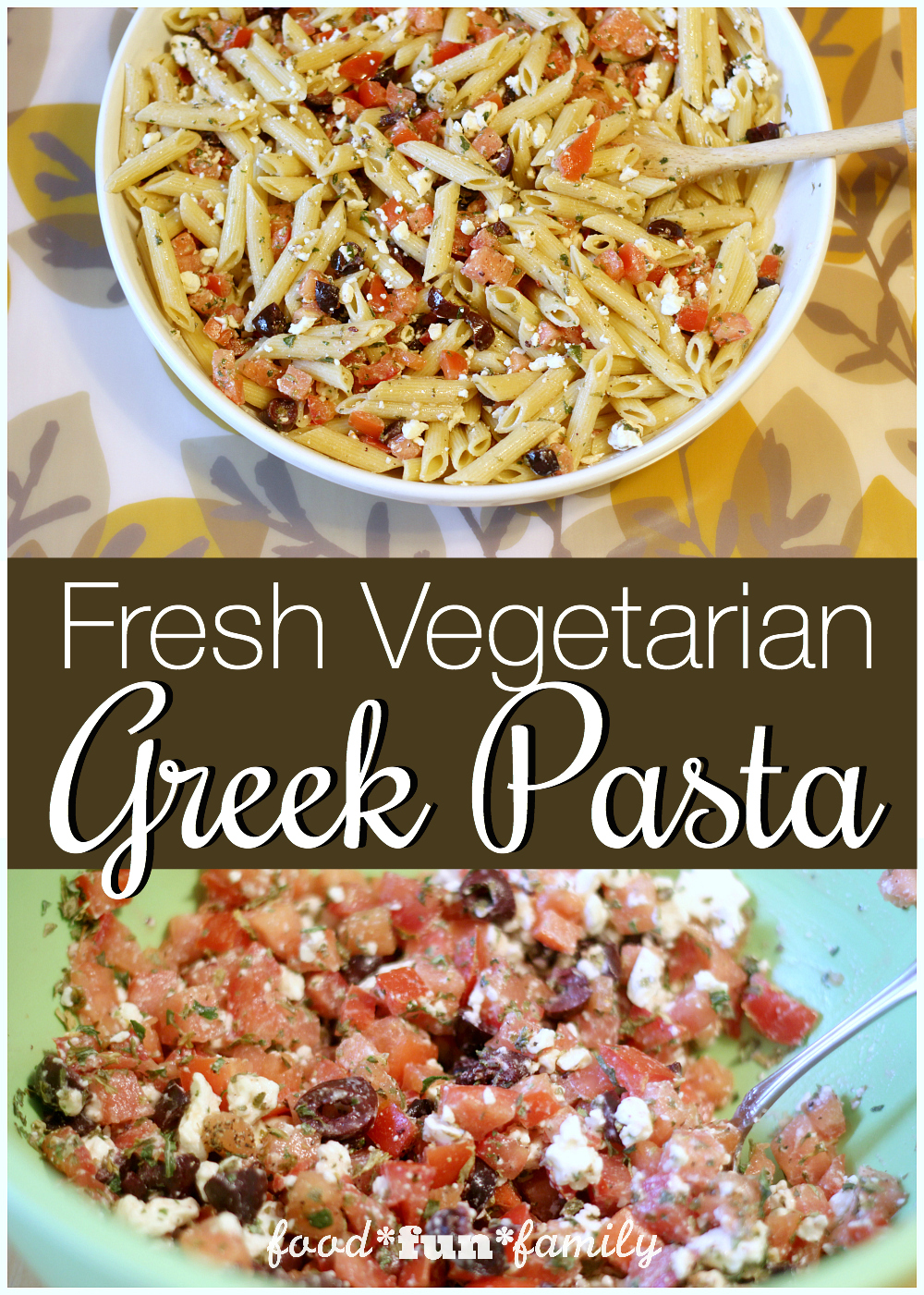 Fresh Vegetarian Greek Pasta - Perfect Summer Recipe