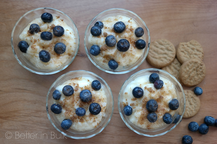 No-Bake Tapioca Mini Pies With Gingersnap Crust