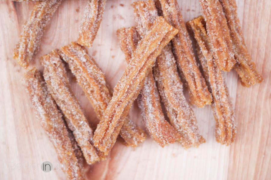 Mini Pumpkin Churros With Chocolate-Orange Dipping Sauce