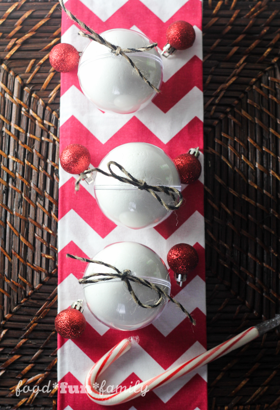 DIY Peppermint Bath Bomb Ornaments