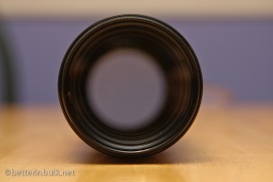 large aperture (small f-number)