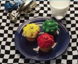 Handy Manny's Stoplight Cupcakes