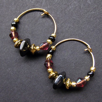 hoop earrings by Bits n' Beads