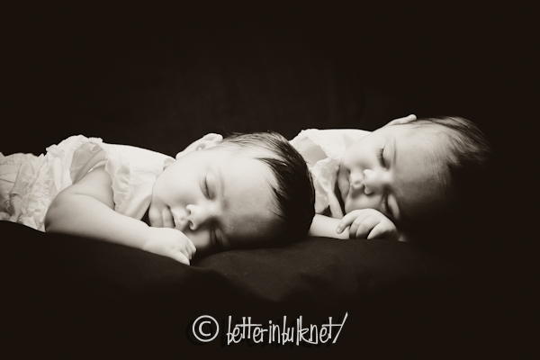 twin girls sleeping