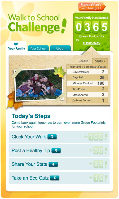green works walk to school challenge