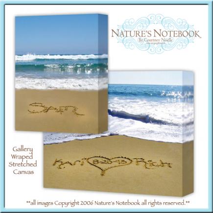 natures notebook stretched canvas