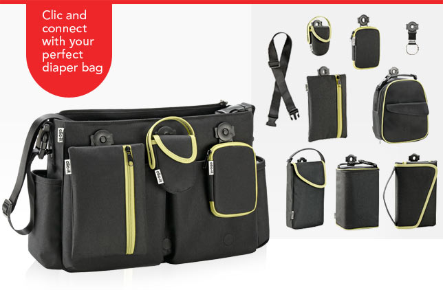 clic it diaper bag system + accessories