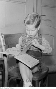 reading a book