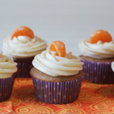 Orange spice cupcakes with orange buttercream frosting