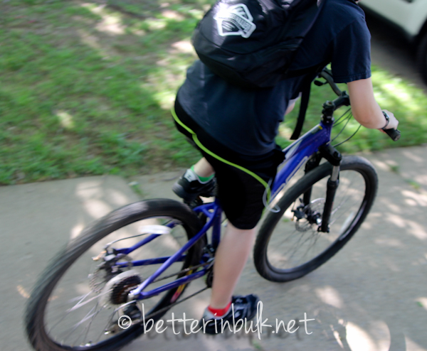 Necco on her bike