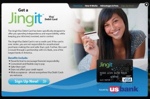 jingit reloadable Visa Card