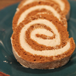 Pumpkin Rolls with Cool Whip Cream Cheese Frosting