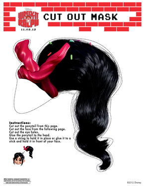 Vanellope Mask Hair Tail Wreck-It Ralph