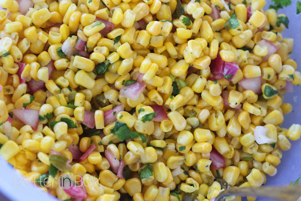 chipotle birthday party corn salsa