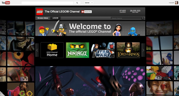 LEGO® YouTube home