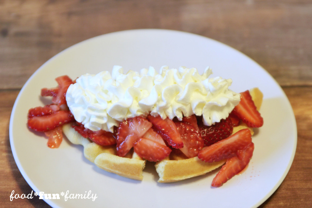 Waffle iron strawberry shortcake from Food Fun Family