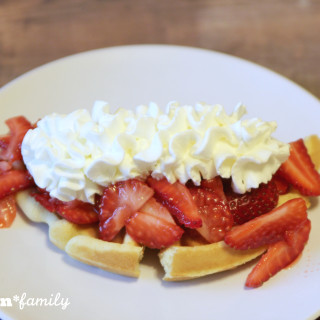 Waffle iron strawberry shortcake from Food Fun Family