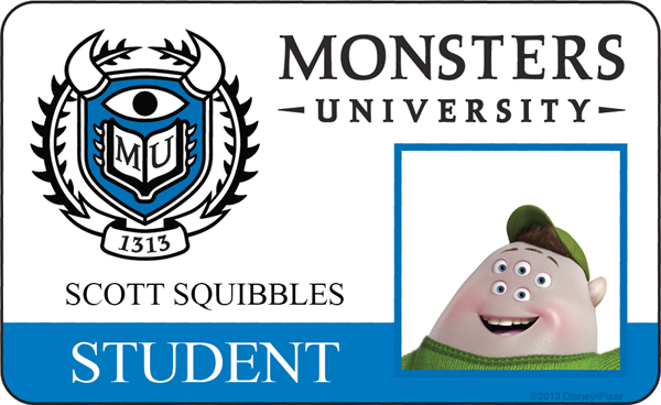 Monsters University Student ID Squishy