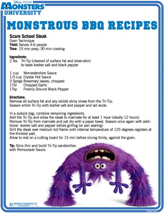 Monsters University BBQ recipes page 3