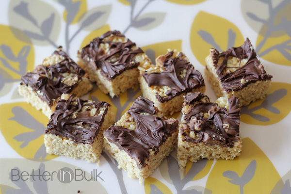 peanut butter cup rice krispie treats