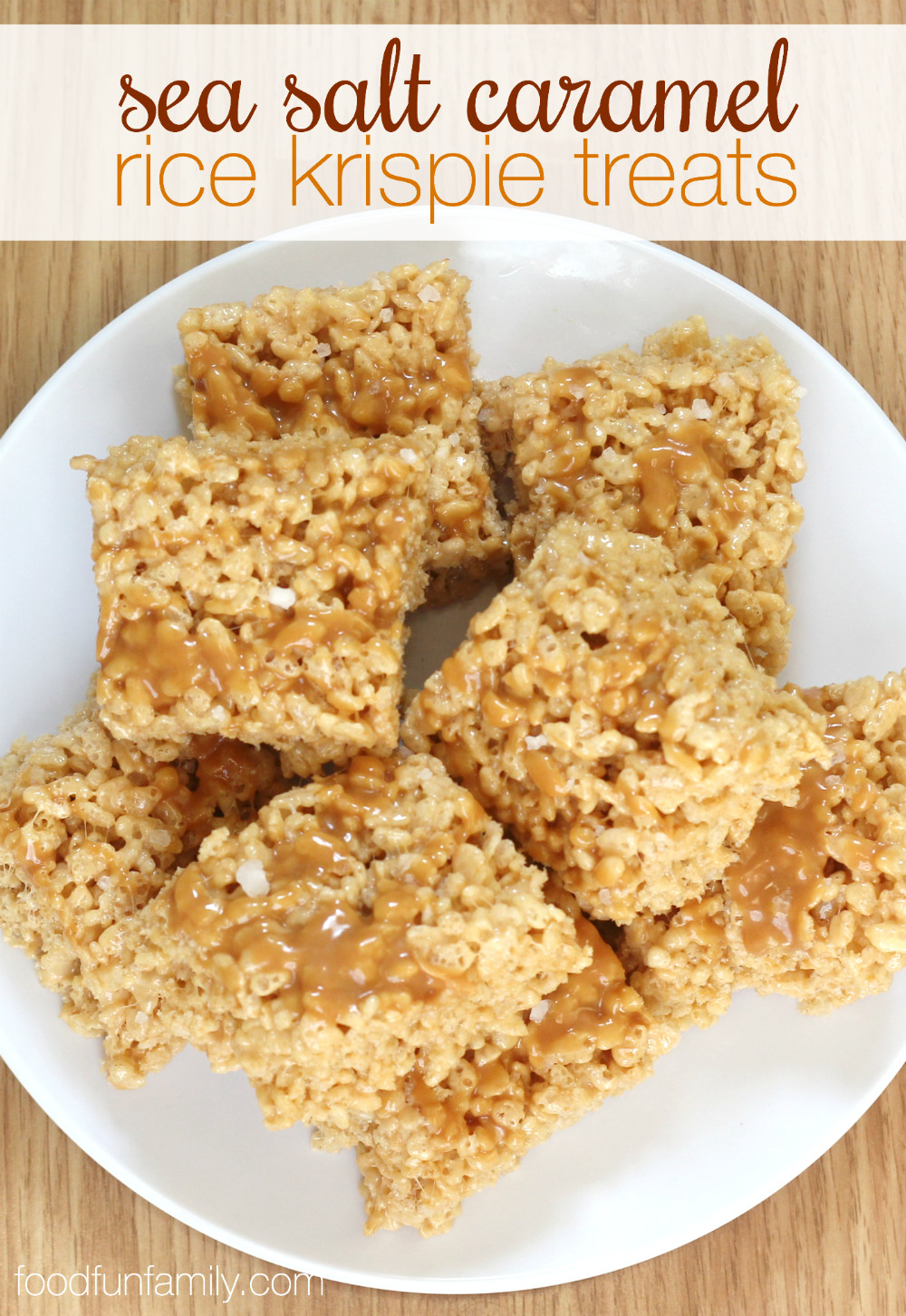 I love rice krispie treats....so for a recipe to get the title of my favorite rice krispie treats ever you KNOW it's a good one. Trust me, and make these sea salt caramel rice krispie treats recipe today!