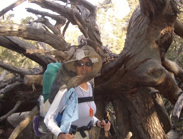 Gail Storey in her -bug hat-