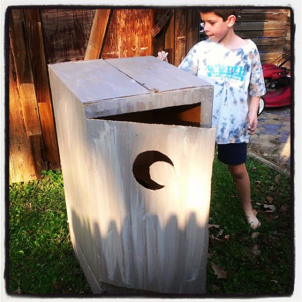 Outhouse costume for Halloween