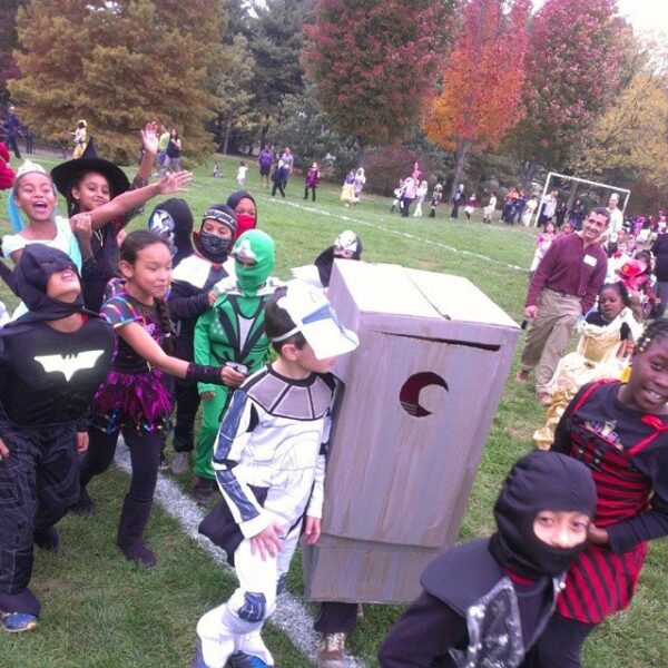 Outhouse costume for Halloween