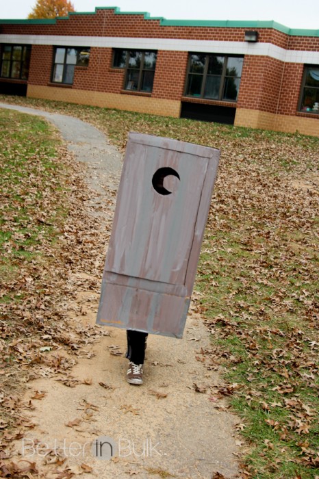 Outhouse costume for Halloween