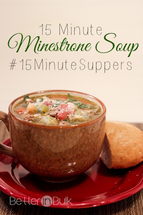 15 Minute minestrone soup