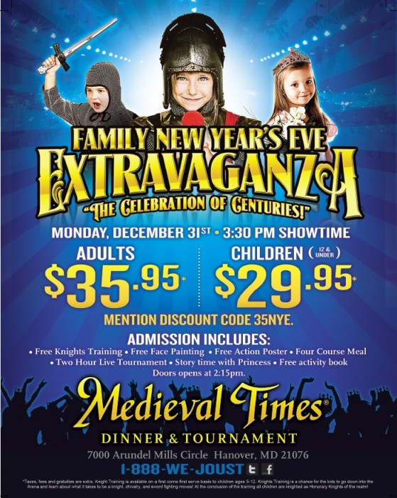 medieval times new years eve