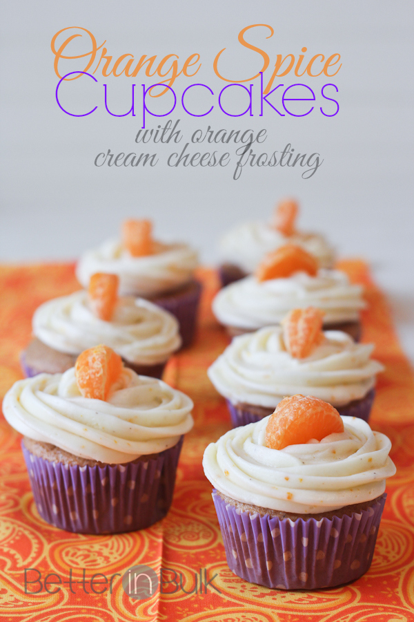 orange spice cupcakes with orange cream cheese frosting