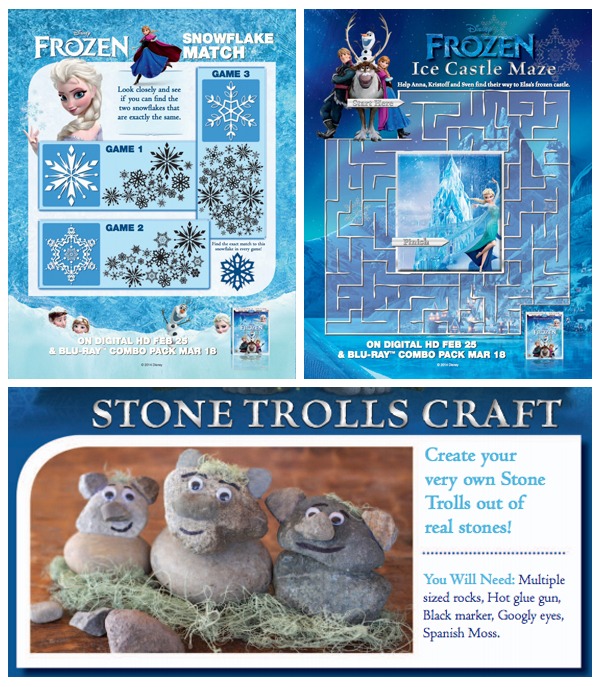 Disney Frozen coloring pages and activity sheets printables