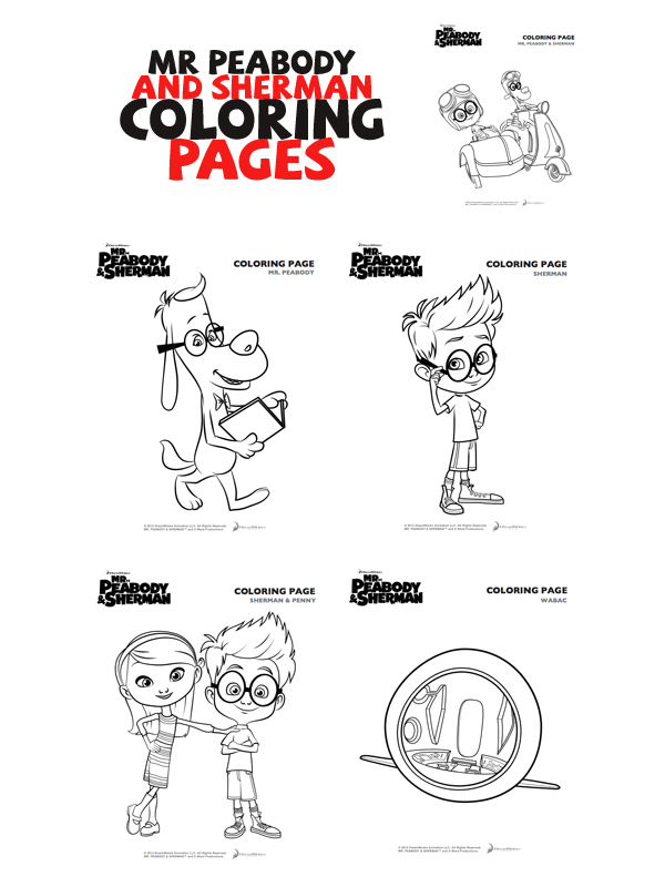 MrPeabodyandSherman-ColoringPages