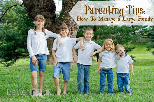 parenting tips how to manage a large family