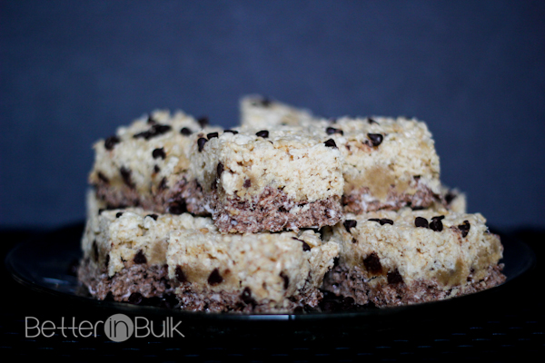 cookie dough rice krispie treats