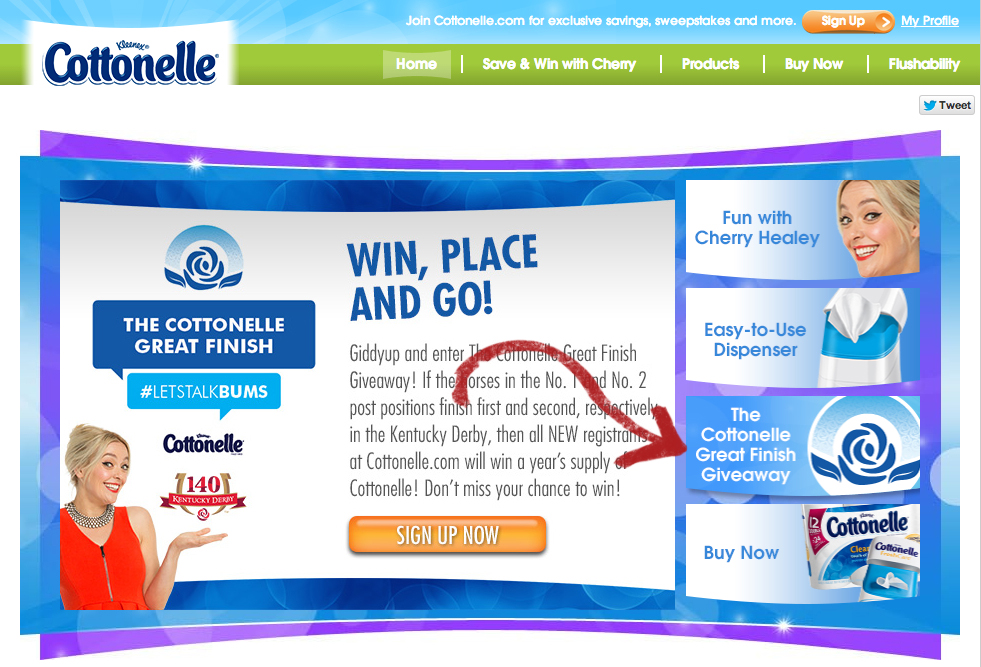 cottonelle landing page