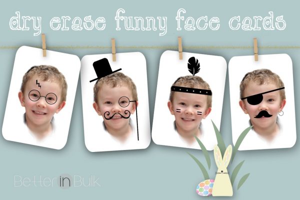 dry erase funny face card craft