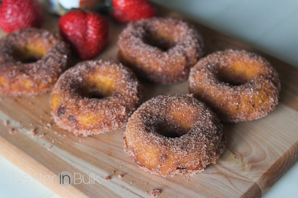 pumpkin strawberry donuts