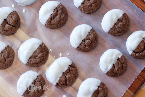 white chocolate dipped ginger cookies