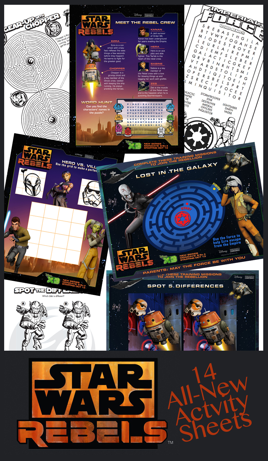 Star Wars Rebels Activity Sheets