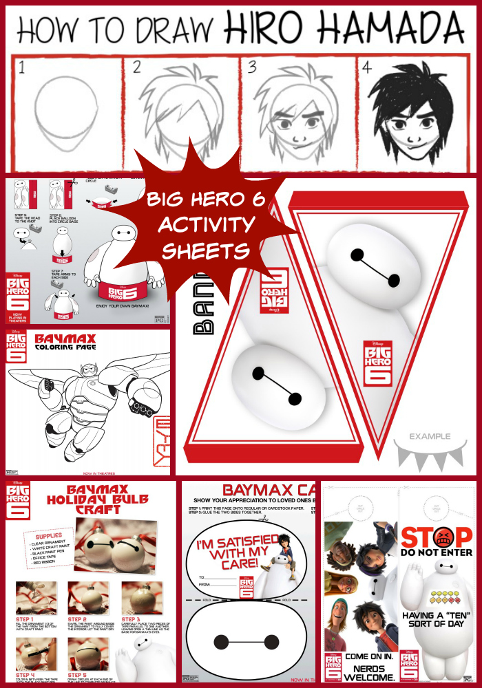 Big Hero 6 Activity Sheet Collage