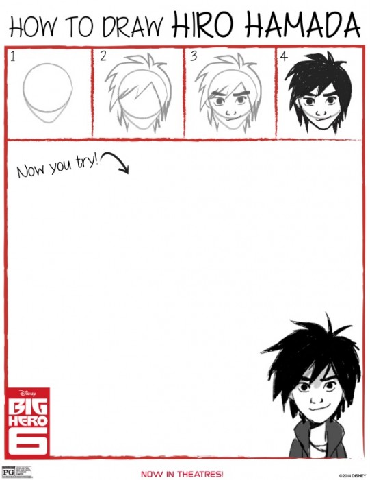 How to draw Hiro Hamada