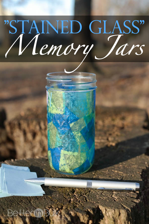 New Year's Stained Glass Memory Jars Craft