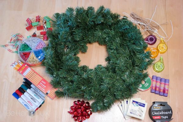 DIY Holiday Teacher Wreath