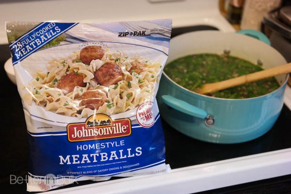 Easy Italian wedding soup with Johnsonville meatballs #MeatballMasters