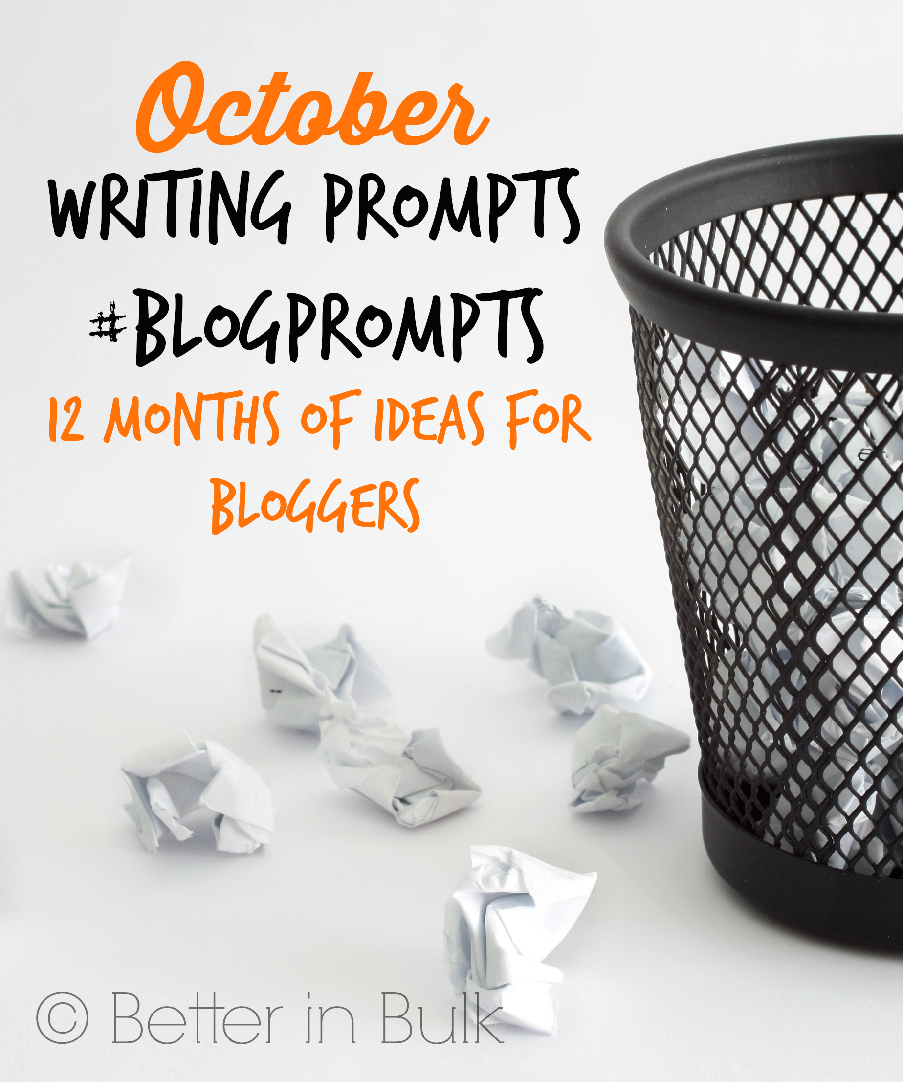 October blog prompts