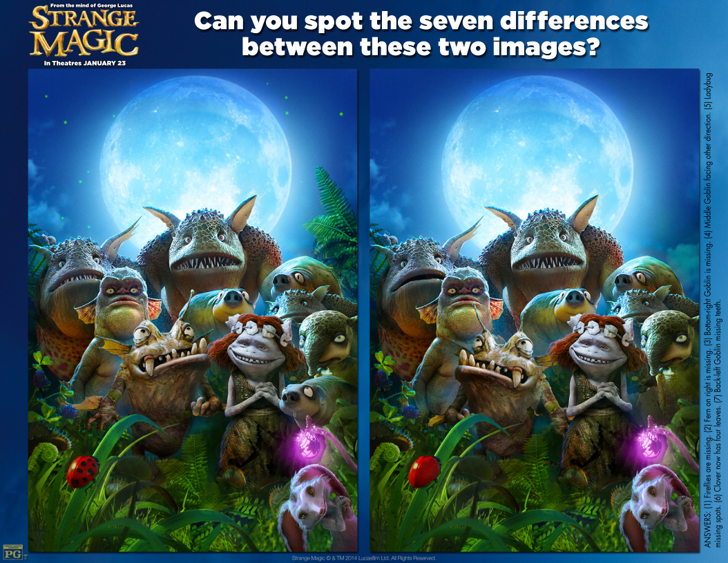 Strange Magic - spot the differences