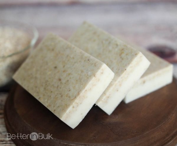 homemade soothing citrus oatmeal shea butter soap with essential oils