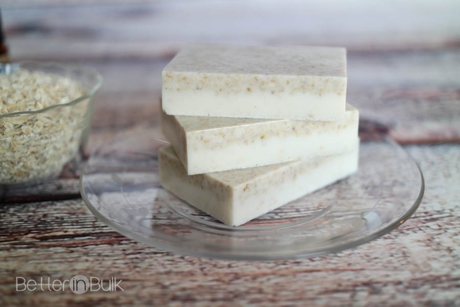 homemade soothing citrus oatmeal shea butter soap with essential oils